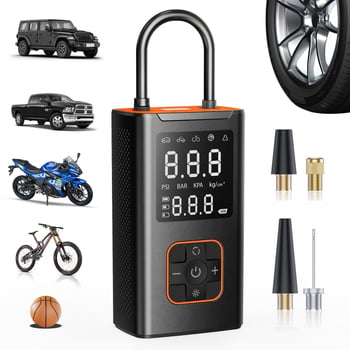 Automobilska pumpa za zrak s digitalnim zaslonom – jednocilindrična, 12V, 30 L/min, punjiva
