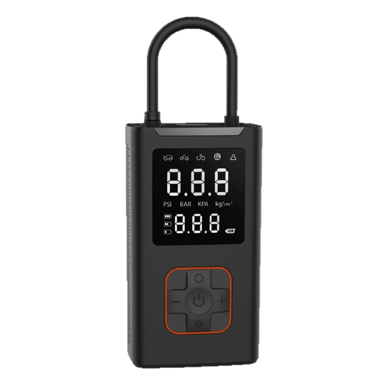 Automobilska pumpa za zrak s digitalnim zaslonom – jednocilindrična, 12V, 30 L/min, punjiva