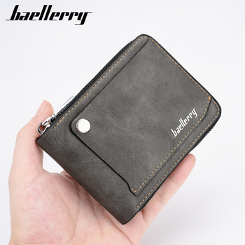 Baellerry muški RFID novčanik za kartice — europski/američki stil, PU koža, zip pretinac za novčiće