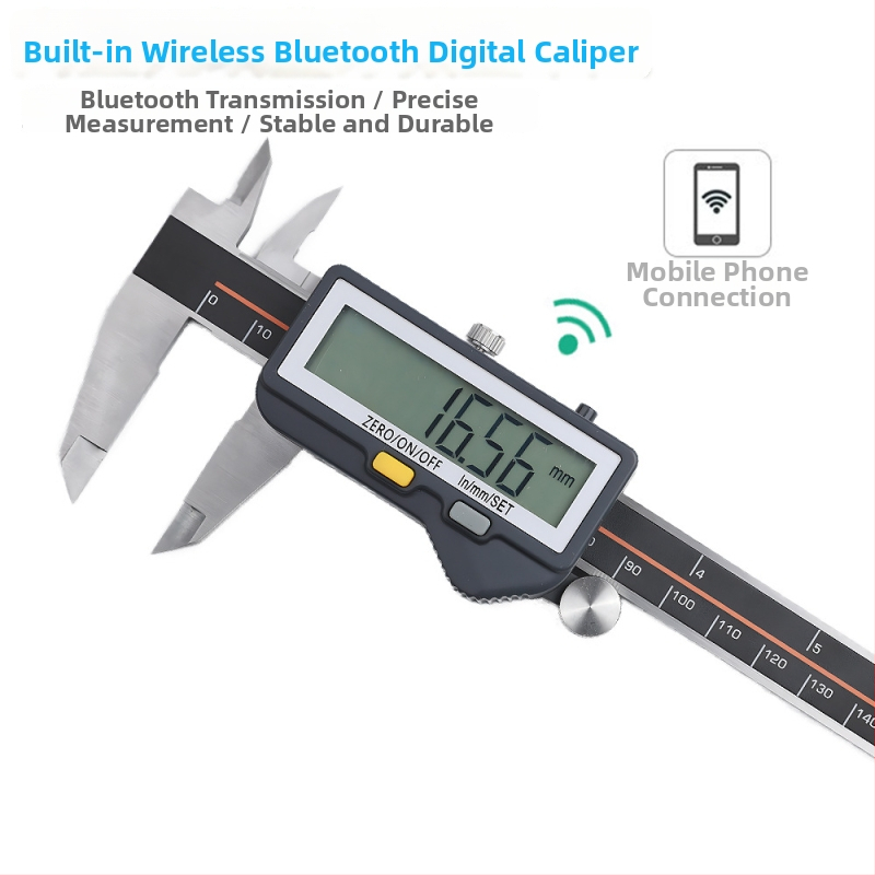 ETOOPOO Bluetooth-beépített digitális tolómérő külső átmérő, belső átmérő, hossz és mélység méréseire