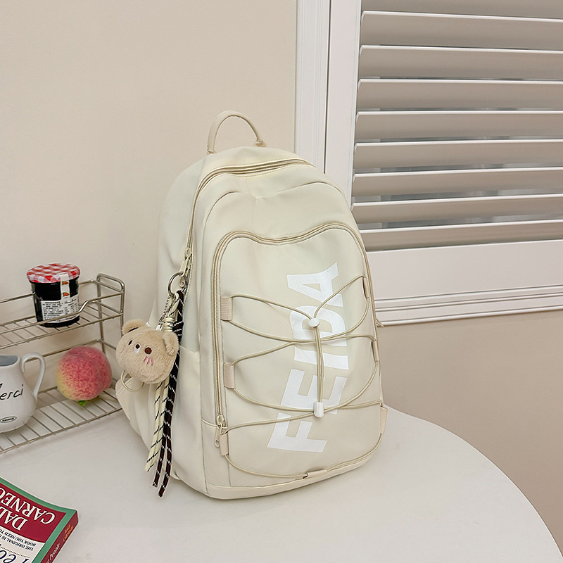 Uniszex nylon utazótáska hátizsák, kapacitás 36–55L, lélegző vállpántok, 11 hüvelykes laptop-kompatibilis, betűs mintázat