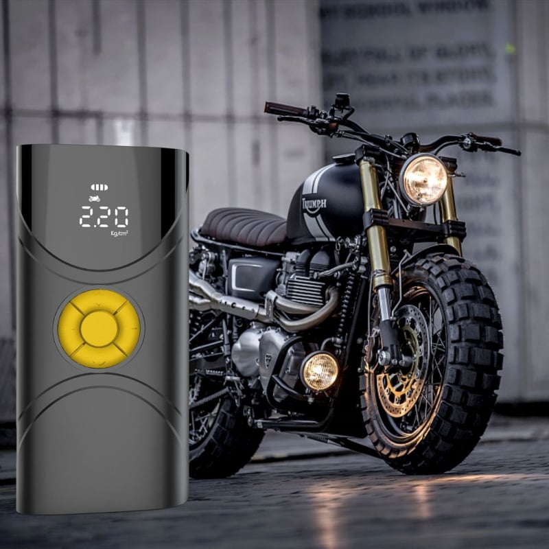 Visokoučinkovita bežična automobilska pumpa — prijenosni električni pumpa za napuhavanje s digitalnim prikazom, 80W, 11.1V, 10A, oko 500 g