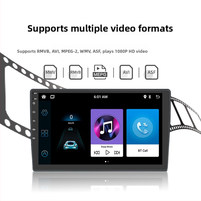 Automašīnas MP5 atskaņotājs ar Bluetooth, LCD displeju, atpakaļskata kamera, 12V barošana, bezvadu CarPlay, AHD