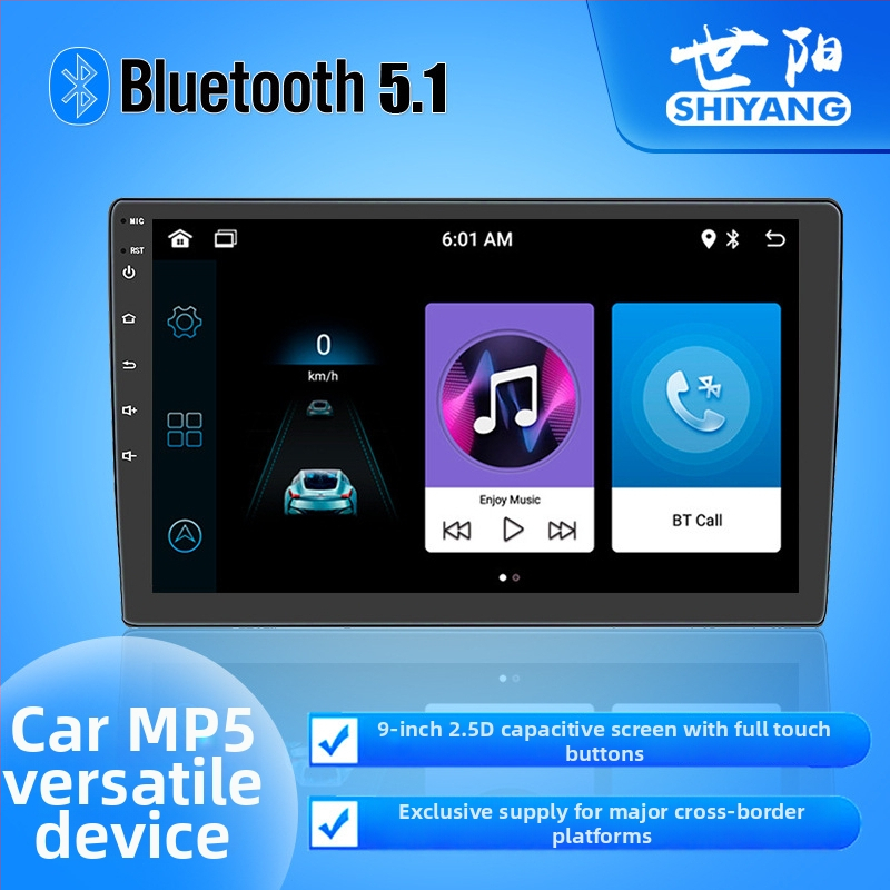 Automobilinis MP5 grotuvas Bluetooth, LCD ekranas, atbulinės eigos kamera, 12V maitinimas, belaidis CarPlay, AHD