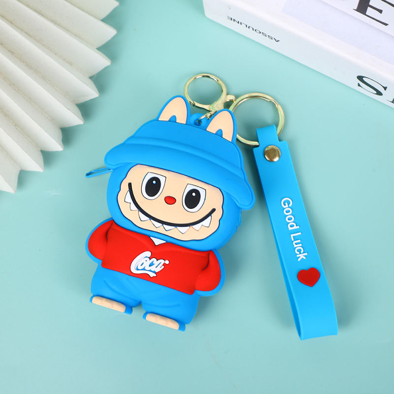Silikonski novčanik za kovanice s anime uzorom, dječji stil, unisex, PU podstava