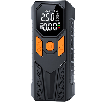 Автомобилна въздушна помпа с цифров дисплей, автоматично спиране, манометър за налягането в гумите, осветление, захранване Type-C 5V/2A