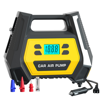 Преносима помпа за гуми за автомобил, 12V, 120W, 40 л/мин, цифров дисплей, LED осветление