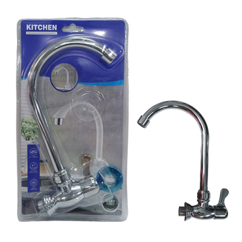 ABS konyhai csaptelep, függőleges felszerelés, kerámiabetétű szelep, 20 mm bemenet/kimenet, elektroplatinált felület