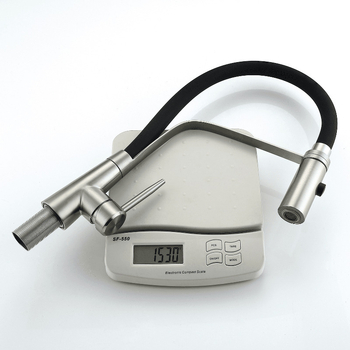 Konyhai kihúzható csaptelep, 304 rozsdamentes acélból, kerámiás szelep, csiszolt felülettel, beépítés a mosogató alatt