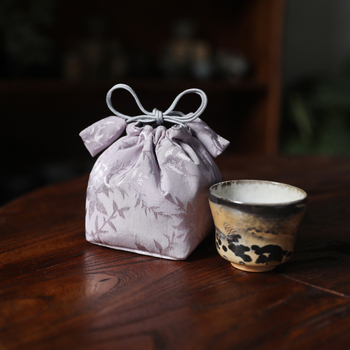 Accesorii pentru ceremonia ceaiului – Geantă de transport din pânză pentru ceainic și cești (stil chinezesc nou; dimensiuni 10x10x10 cm sau 8x8x8 cm; ambalaj OPP)
