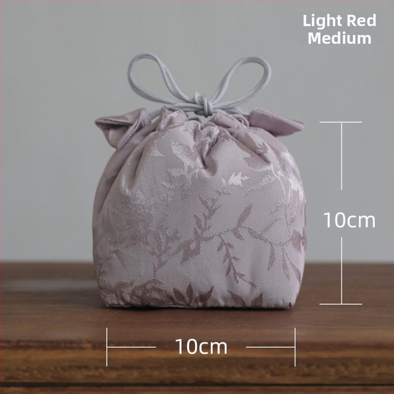 Teeseremonia aksessuaarid — linasest reisikott teekannale ja teetassidele (Uus Hiina stiil; mõõtmed 10×10×10 cm või 8×8×8 cm; pakkimine OPP)