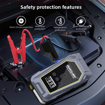 Auto avārijas uzlādes avots 12V — Viss-iekļauts ar gaisa sūknis, 12V ievade/izvade, CE/FCC/MSDS UN38.3 sertifikāti