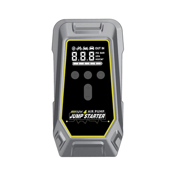 12V-os autó vészkezdeti tápellátás — All-in-One töltő légpumpával, 12V bemenet/kimenet, CE/FCC/MSDS UN38.3 tanúsítvány