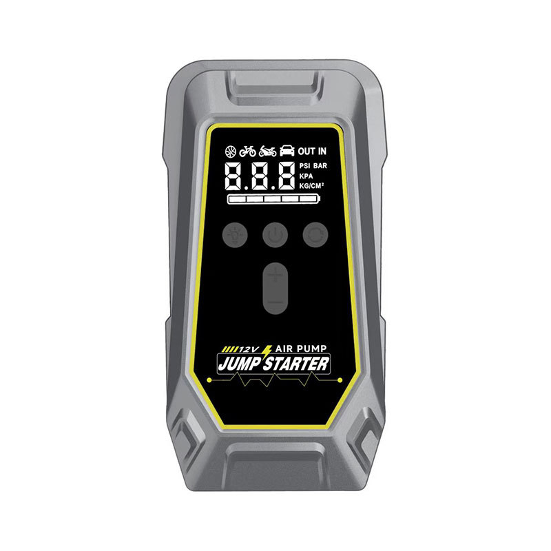 12V-os autó vészkezdeti tápellátás — All-in-One töltő légpumpával, 12V bemenet/kimenet, CE/FCC/MSDS UN38.3 tanúsítvány