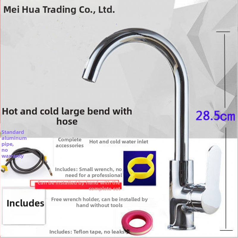 Kuchynský faucet - moderný minimalistický štýl, otváranie zdvihnutím, trojitá konštrukcia, keramický diskový ventil