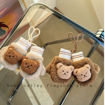 Gyerek téli kesztyű polár bélésével, egyszínű minta, testreszabható nyomtatás, 3 éves korosztály, ujjas kesztyű