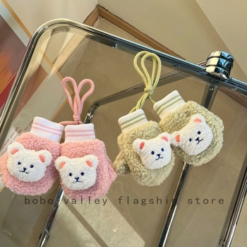 Gyerek téli kesztyű polár bélésével, egyszínű minta, testreszabható nyomtatás, 3 éves korosztály, ujjas kesztyű