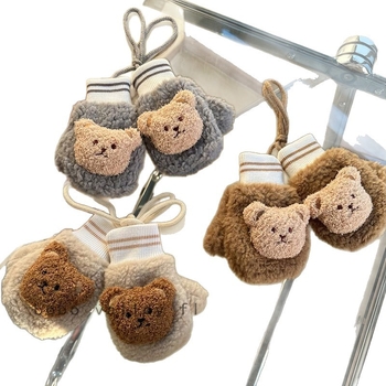 Gyerek téli kesztyű polár bélésével, egyszínű minta, testreszabható nyomtatás, 3 éves korosztály, ujjas kesztyű