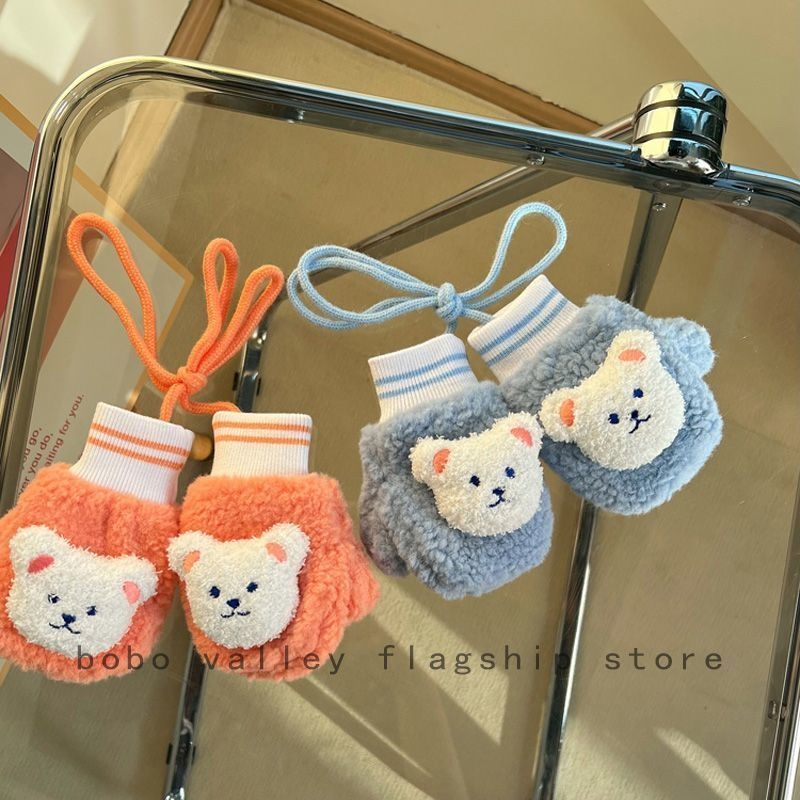 Gyerek téli kesztyű polár bélésével, egyszínű minta, testreszabható nyomtatás, 3 éves korosztály, ujjas kesztyű