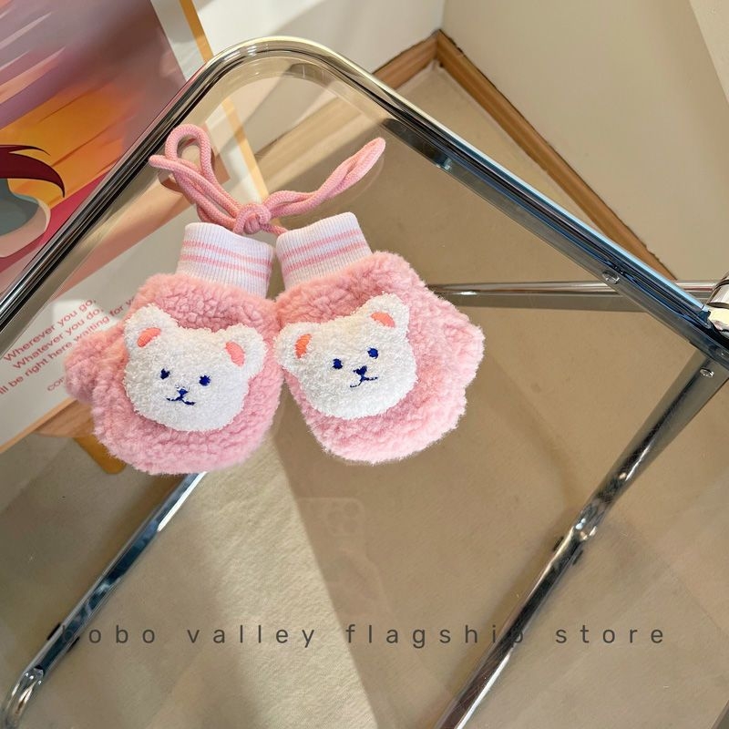 Gyerek téli kesztyű polár bélésével, egyszínű minta, testreszabható nyomtatás, 3 éves korosztály, ujjas kesztyű