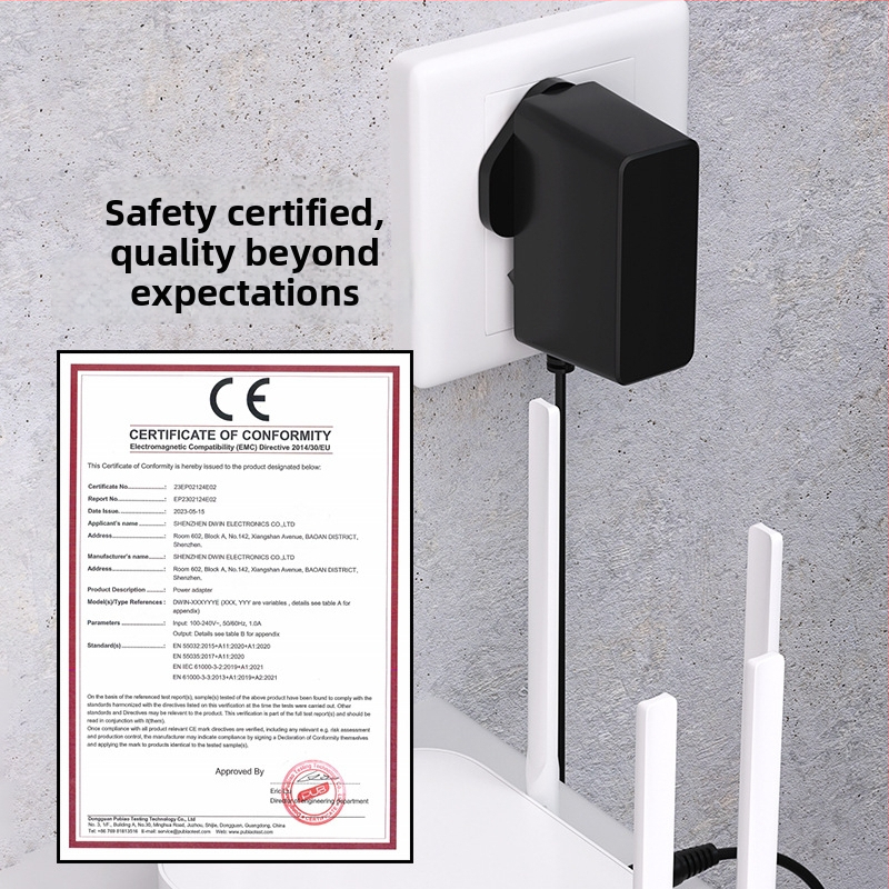 24W-os függőleges falra illeszthető tápegység dupla kimenettel 12V2A és 24V1A, UKCA-kompatibilis, 135 g