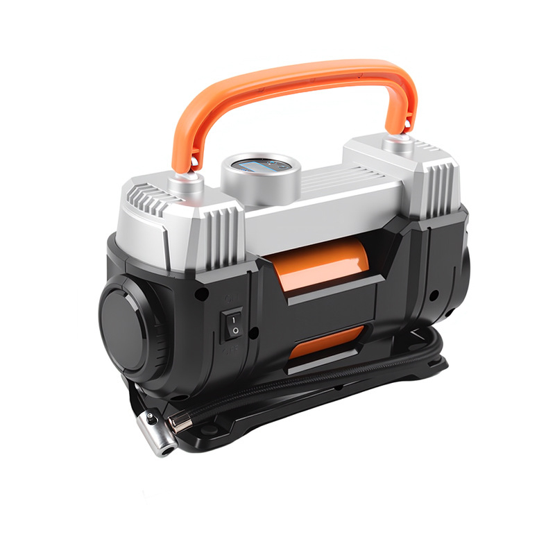 Dvojvalcová automobilová pumpa na pneumatiky s digitálnym displejom, 12V, 180W, 60 L/min, 3 m kábel, prenosná