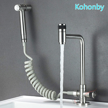 Kuhinjski faucet s 360° rotacijom, jednoručni, nehrđajući čelik, keramički kartridž, model SK-8634