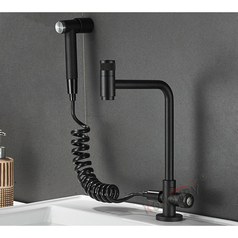 Kuhinjski faucet s 360° rotacijom, jednoručni, nehrđajući čelik, keramički kartridž, model SK-8634