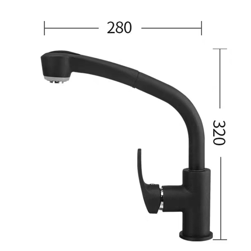 Konyhai mosogatótáp visszahúzható fejjel, emelő funkcióval, kettős kiáramlás, sárgaréz test, kerámia szeleppel, 20 mm bemenet/kimenet