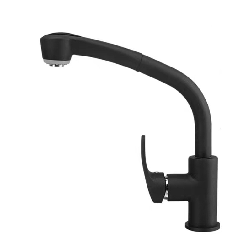 Konyhai mosogatótáp visszahúzható fejjel, emelő funkcióval, kettős kiáramlás, sárgaréz test, kerámia szeleppel, 20 mm bemenet/kimenet