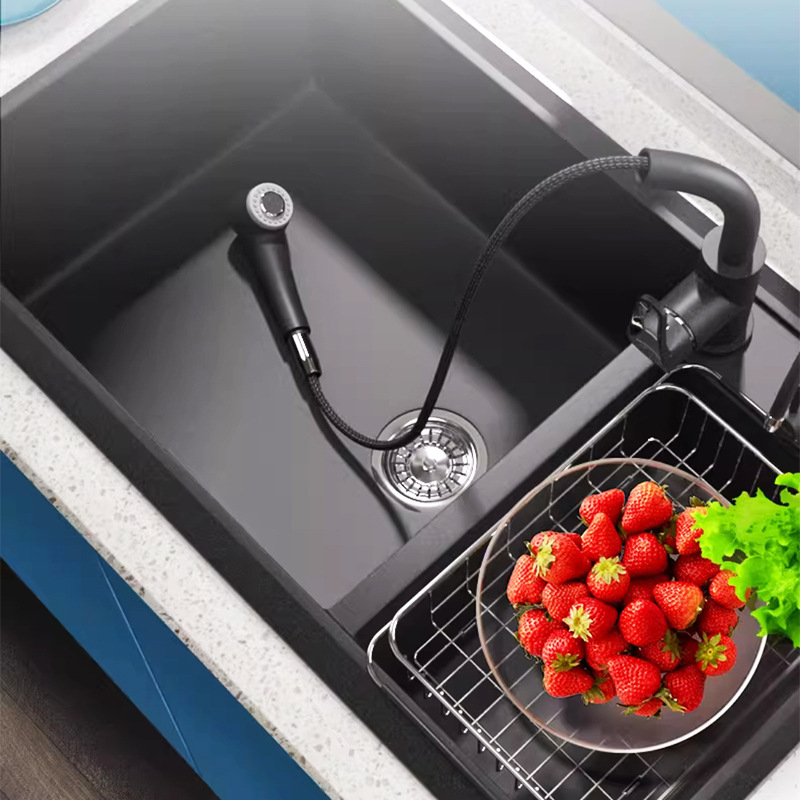 Konyhai mosogatótáp visszahúzható fejjel, emelő funkcióval, kettős kiáramlás, sárgaréz test, kerámia szeleppel, 20 mm bemenet/kimenet