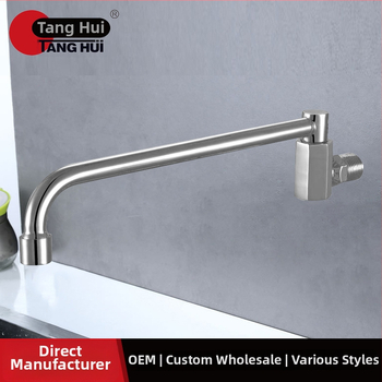 Kuchynská batéria pre hotely — otočný výtok, jednosedlá konštrukcia, veľký šesťuholník, mosadzové jadro ventilu, model 8, poloautomatický povrch