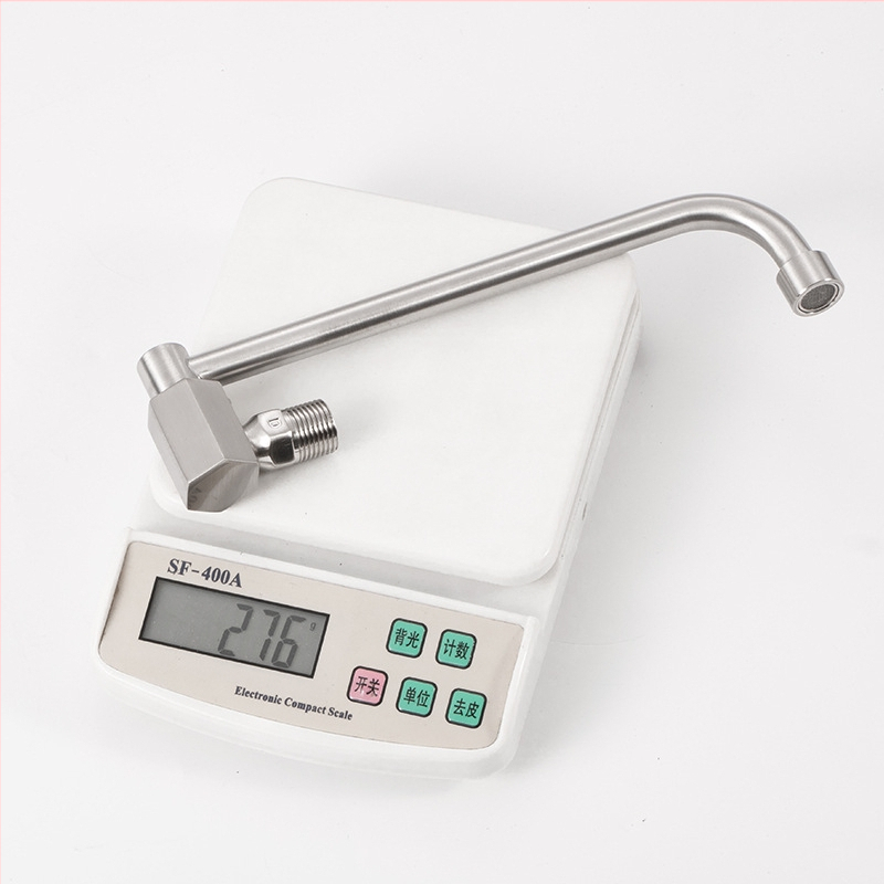 Kuchynská batéria pre hotely — otočný výtok, jednosedlá konštrukcia, veľký šesťuholník, mosadzové jadro ventilu, model 8, poloautomatický povrch