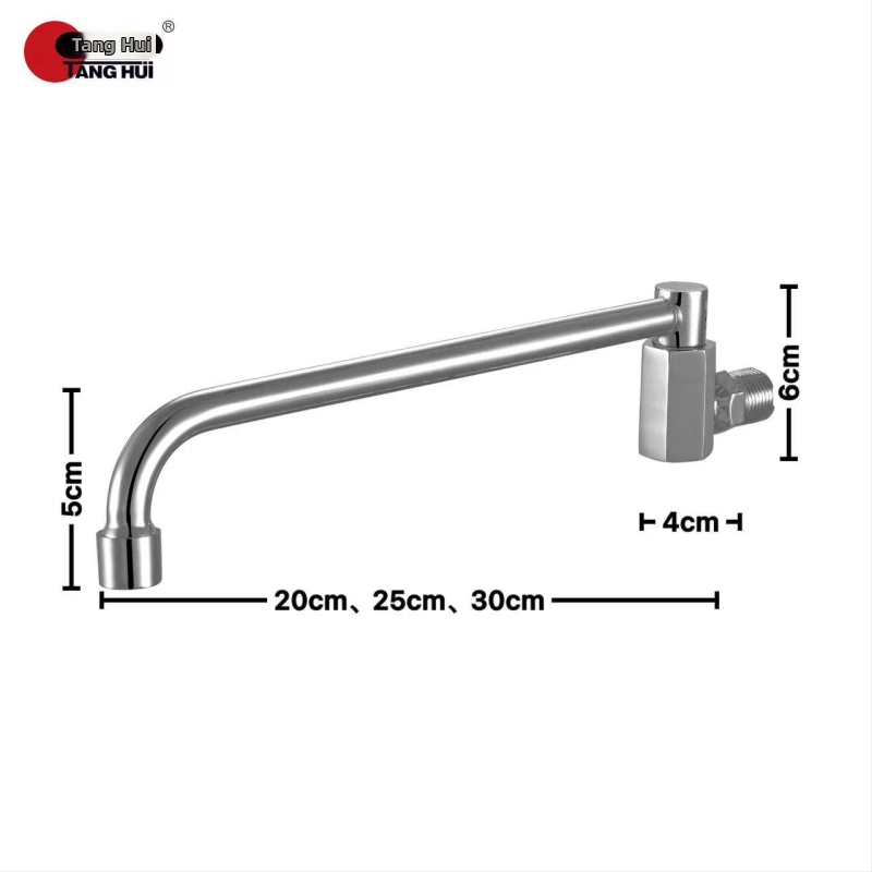 Kuchynská batéria pre hotely — otočný výtok, jednosedlá konštrukcia, veľký šesťuholník, mosadzové jadro ventilu, model 8, poloautomatický povrch