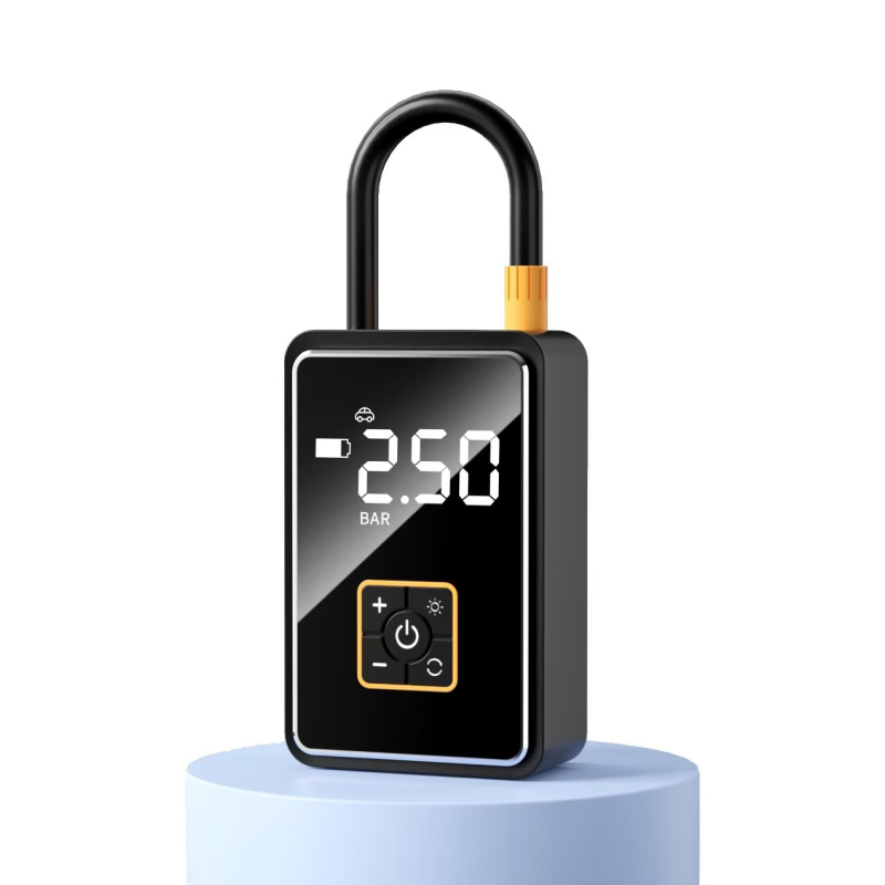 Pompa de aer portabilă pentru mașină cu afișaj digital - 12V, 100W, 25 L/min, 450 g