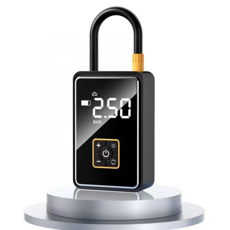 Pompa de aer portabilă pentru mașină cu afișaj digital - 12V, 100W, 25 L/min, 450 g