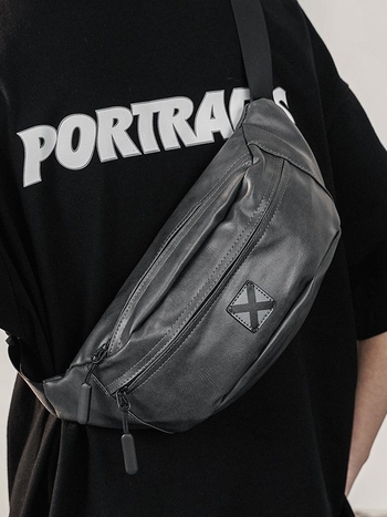 Pánska hrudná taška – mestský jednoduchý štýl, PU materiál, vodeodolná, značka Eaton Wig