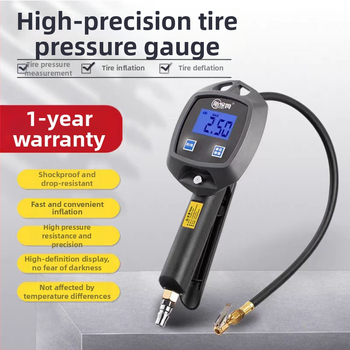Digitālais riepu spiediena mērinstruments auto ar digitālo displeju, diapazons 0–200 psi, vairāk vienību, precizitāte 0,01