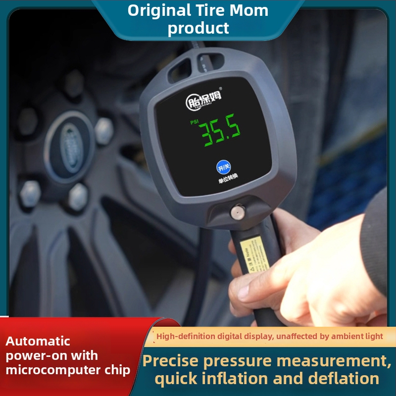 Digitālais riepu spiediena mērinstruments auto ar digitālo displeju, diapazons 0–200 psi, vairāk vienību, precizitāte 0,01