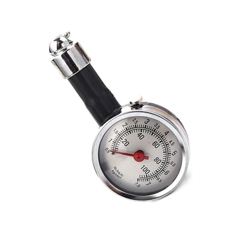 Manometru metalic pentru presiunea pneurilor, afișaj psi, greutate 120 g, acuratețe 6.
