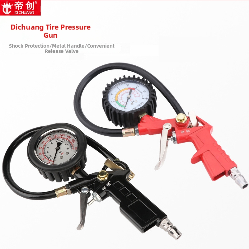 Dichuang riepu spiediena mērītājs – augsta precizitāte, diapazons 0-230 PSI, precizitāte 0.01 PSI, korpuss no alumīnija sakausējuma