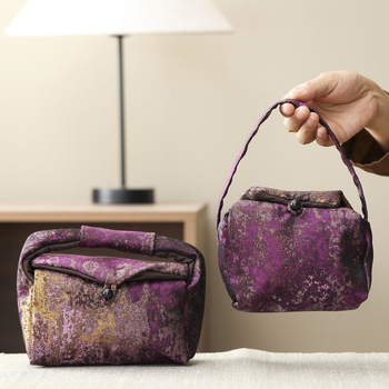 Artisan Υφασμάτινη Τσάντα Αποθήκευσης για Τελετή Τσαγιού – Φορητός Οργανωτής Σετ Τσαγιού για Τσαγιέρες και Φλιτζάνια, Συσκευασία σε Χαρτονένιο Κουτί