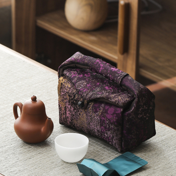 Artisan Υφασμάτινη Τσάντα Αποθήκευσης για Τελετή Τσαγιού – Φορητός Οργανωτής Σετ Τσαγιού για Τσαγιέρες και Φλιτζάνια, Συσκευασία σε Χαρτονένιο Κουτί