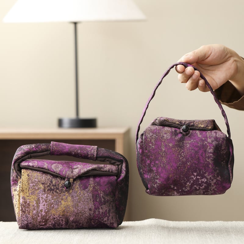 Artisan Υφασμάτινη Τσάντα Αποθήκευσης για Τελετή Τσαγιού – Φορητός Οργανωτής Σετ Τσαγιού για Τσαγιέρες και Φλιτζάνια, Συσκευασία σε Χαρτονένιο Κουτί