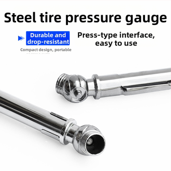 Mini riepu spiediena mērītājs, tērauda korpuss, diapazons līdz 180 kg/cm², precizitāte ±0.02 kg/cm², svars 0.02 kg, bez baterijas