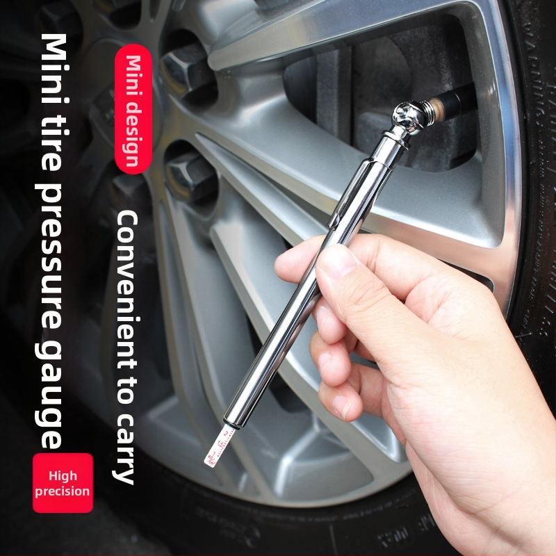 Mini riepu spiediena mērītājs, tērauda korpuss, diapazons līdz 180 kg/cm², precizitāte ±0.02 kg/cm², svars 0.02 kg, bez baterijas