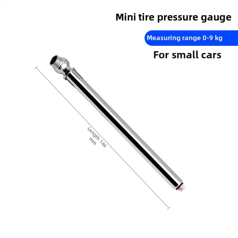 Mini riepu spiediena mērītājs, tērauda korpuss, diapazons līdz 180 kg/cm², precizitāte ±0.02 kg/cm², svars 0.02 kg, bez baterijas