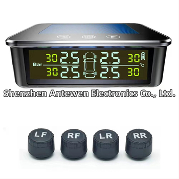 Saulės energijos belaidė TPMS skirtas automobiliams, RV ir SUV – skaitmeninis kompaktiškas padangų slėgio matuoklis, 0–8 bar diapazonas, aukšta tikslumas