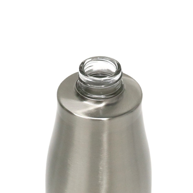 Hao Chen δοχείο σαπουνιού με αντλία από ανοξείδωτο χάλυβα 304 και γυαλί, γυαλιστερή επιφάνεια, 339 g, χειροκίνητη λειτουργία