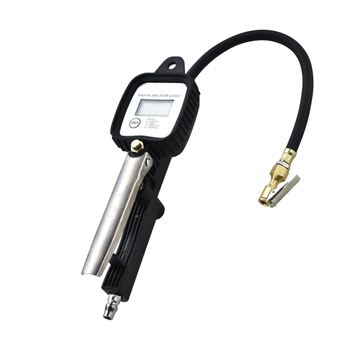 Digitalni mjerač tlaka guma s pištolom za nadopunu, digitalni prikaz, raspon 0–220 psi, psi/bar jedinice, točnost ±2 psi, kućište od legure